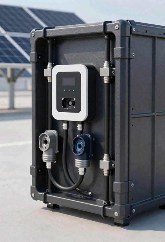 depot sized solar battery v2g system